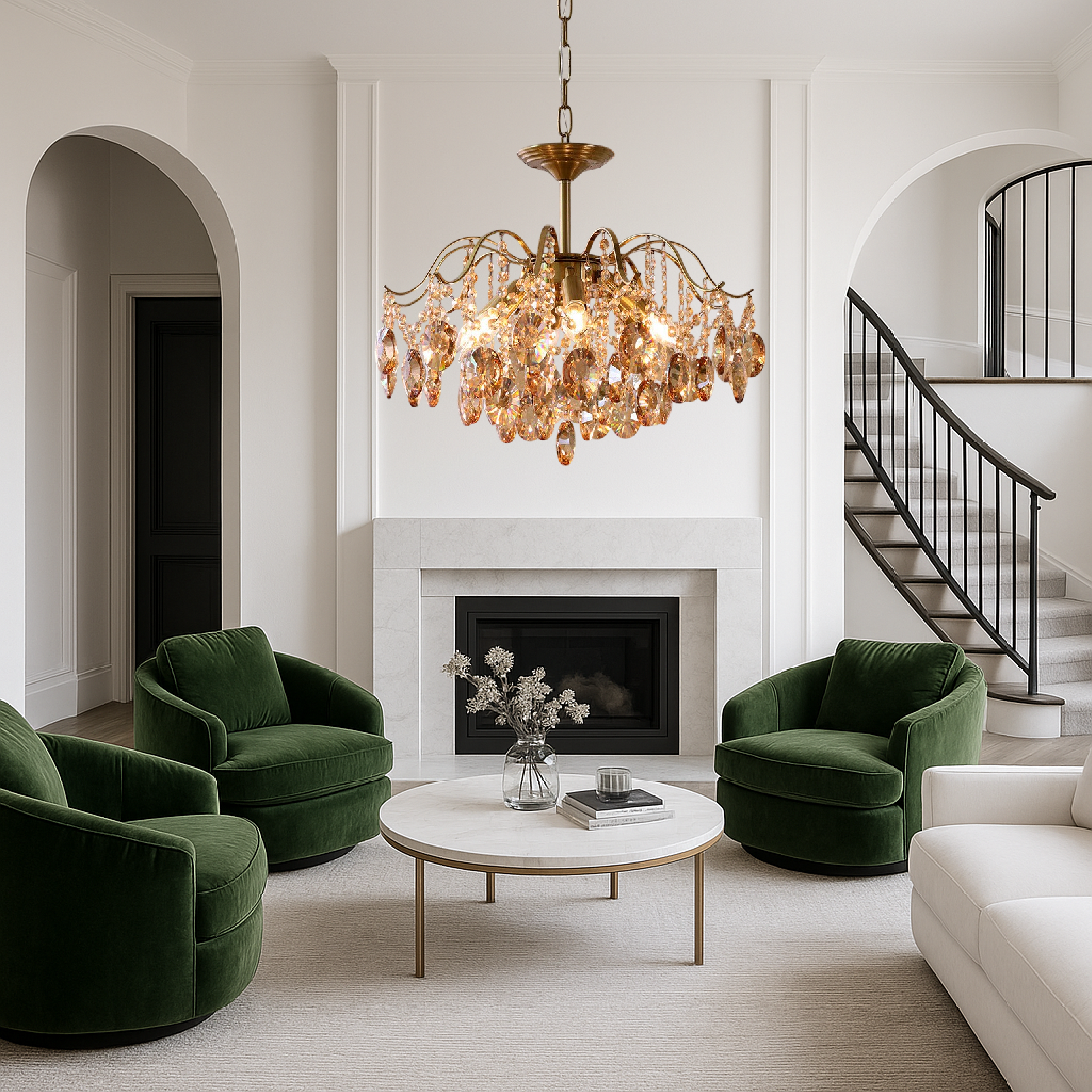 Omira | Luxurious Crystal Retro Chandelier 1