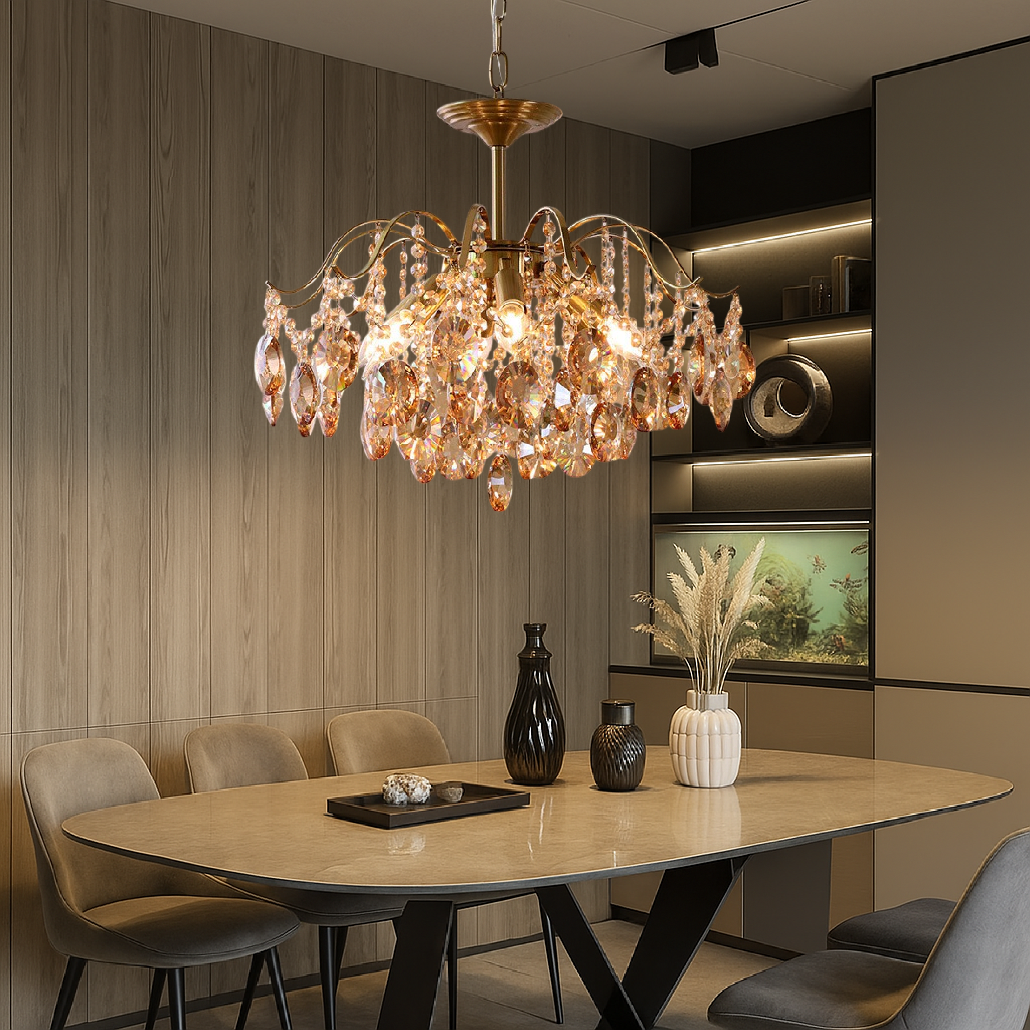 Omira | Luxurious Crystal Retro Chandelier 2