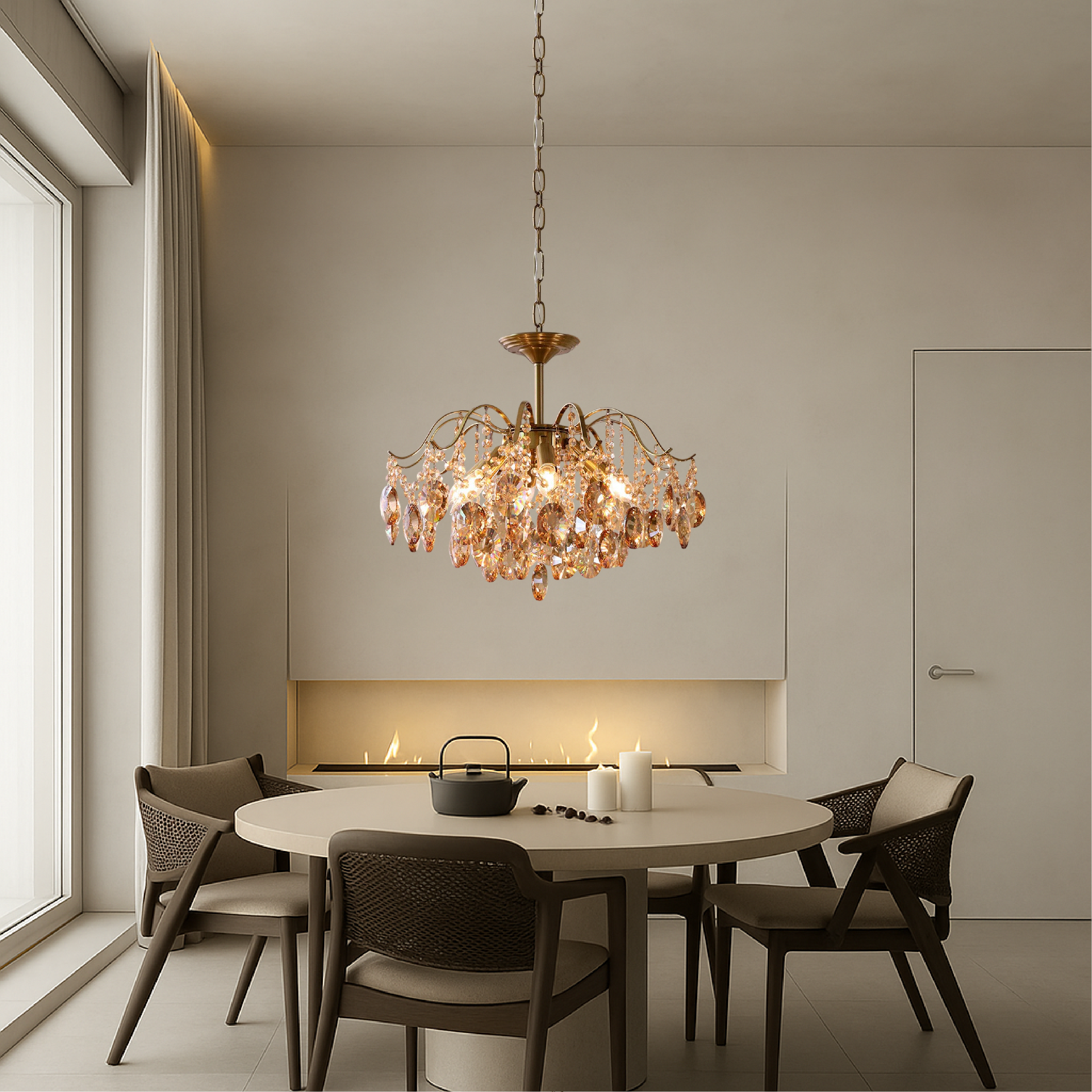 Omira | Luxurious Crystal Retro Chandelier 4