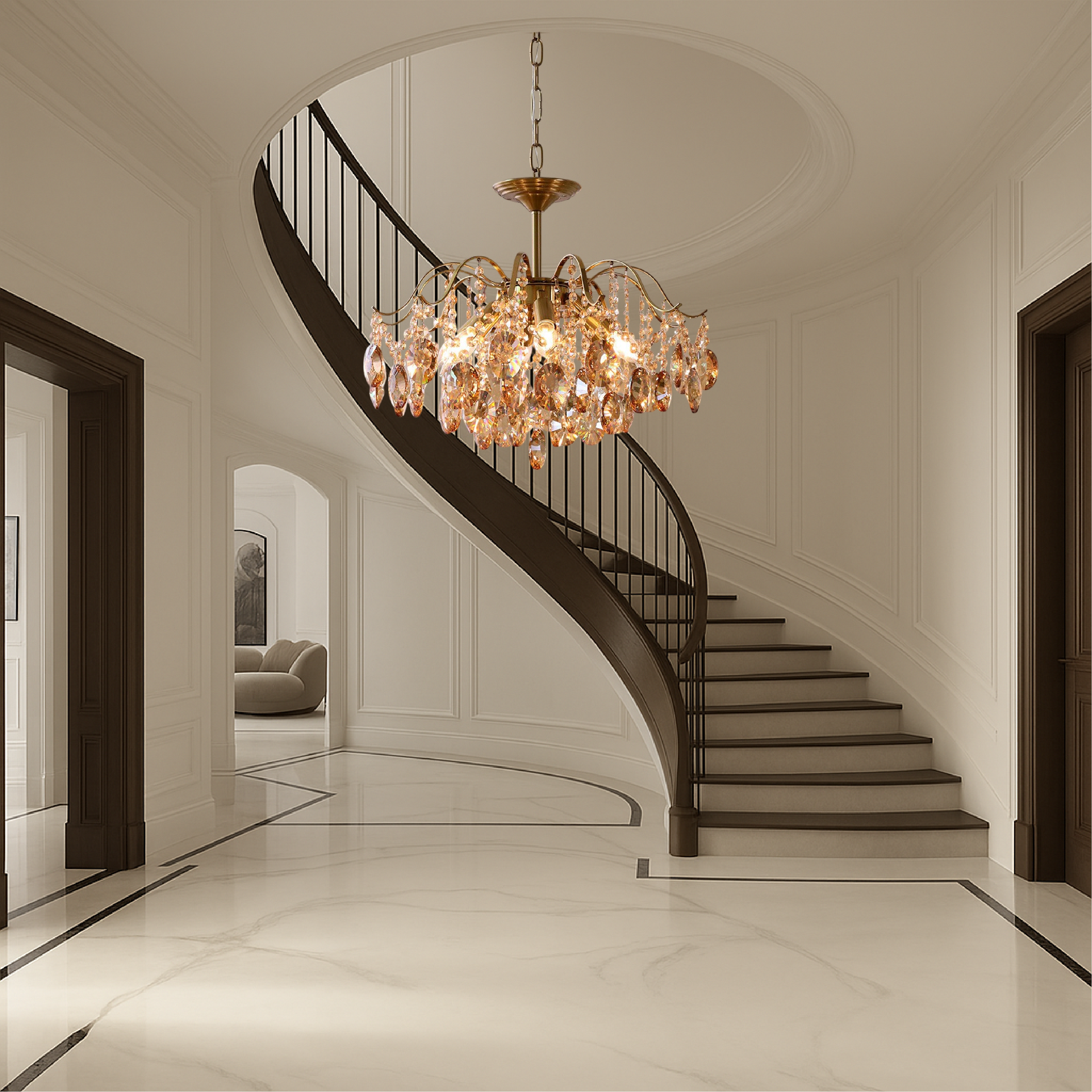 Omira | Luxurious Crystal Retro Chandelier 5