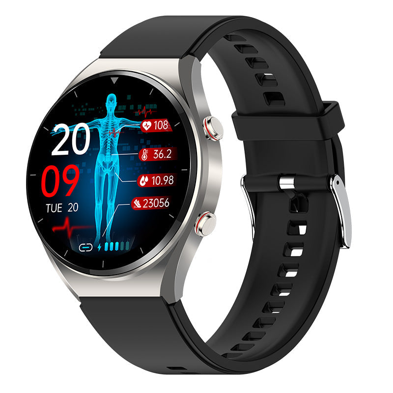 One-click blood sugar | Blood glucose blood pressure EKG | EKG HRV heart frequency monitor health smart watch 9