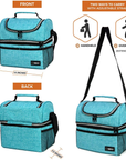 OpalCooler | Stylish Insulated Double Compartment Kids Lunch Box 2