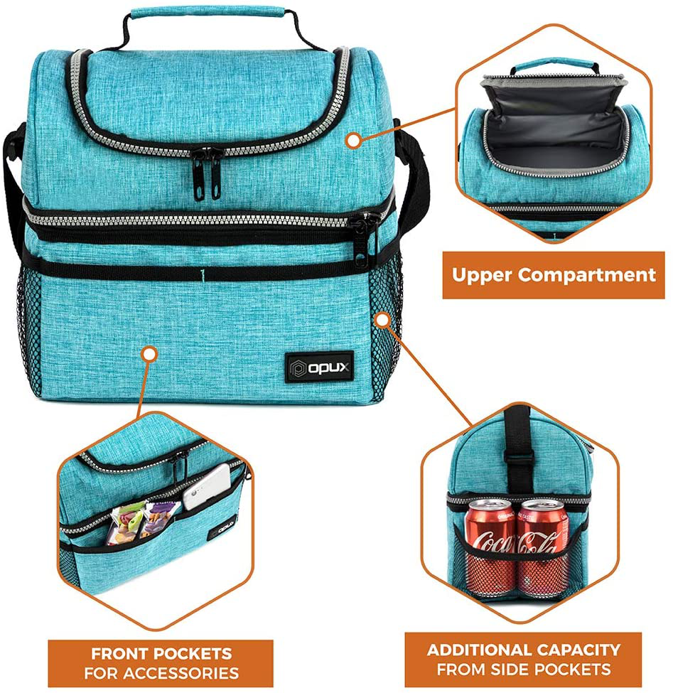 OpalCooler | Stylish Insulated Double Compartment Kids Lunch Box 3