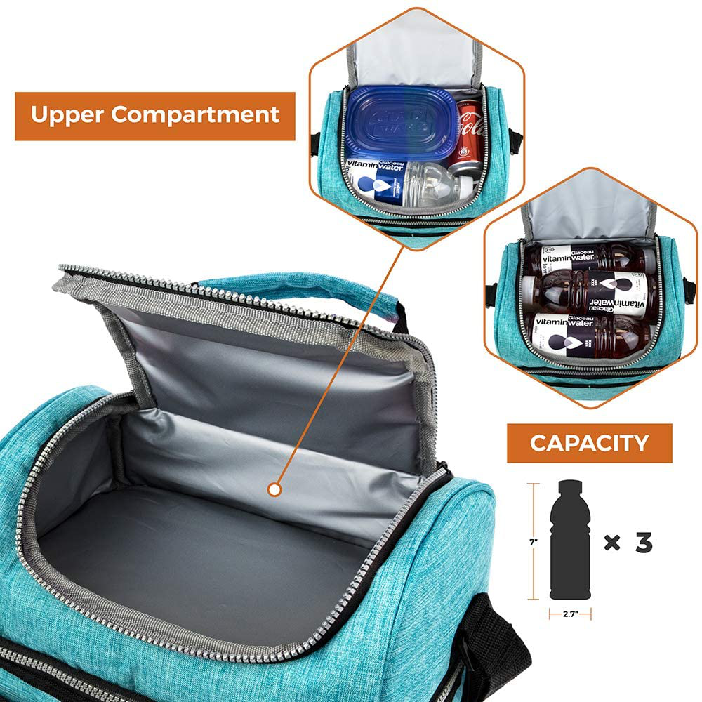 OpalCooler | Stylish Insulated Double Compartment Kids Lunch Box 4