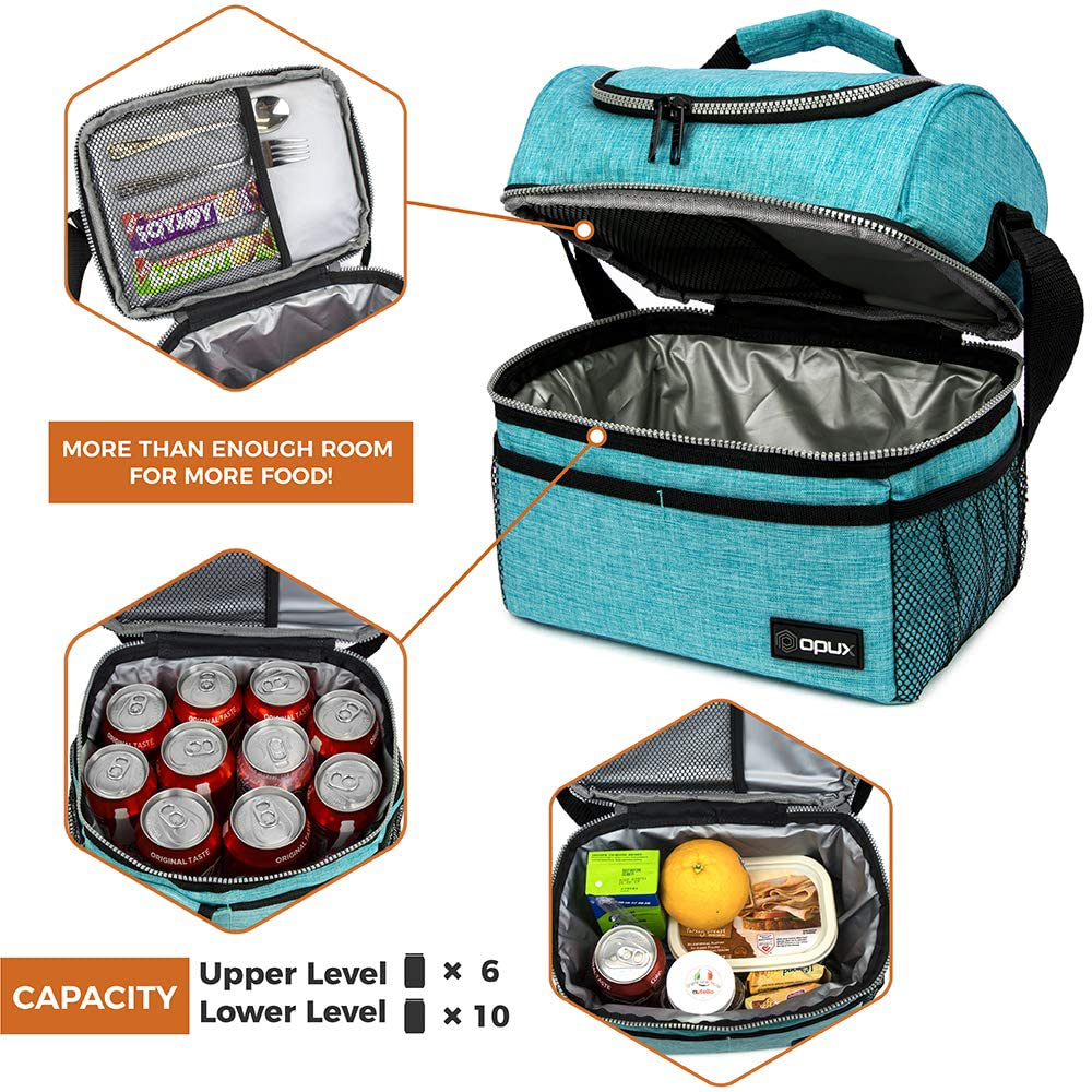 OpalCooler | Stylish Insulated Double Compartment Kids Lunch Box 5