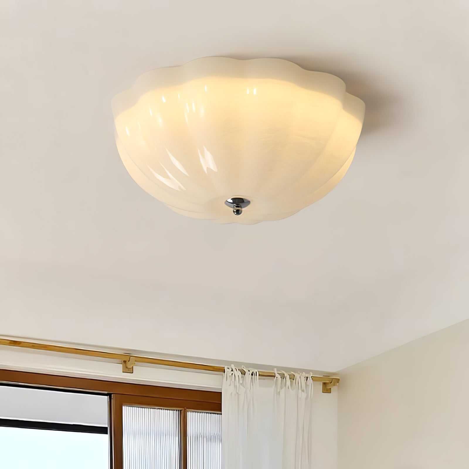 OpalGlow | Elegant Modern Shell-Shaped LED Ceiling Light Fixture 5