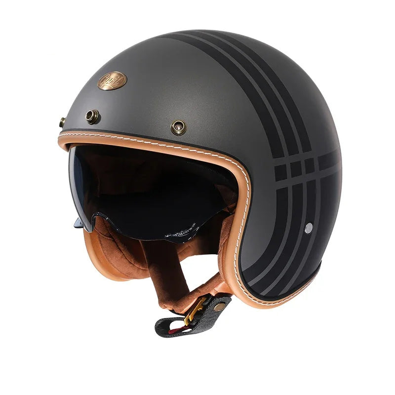 Open Face Helmet Retro Design Lightweight ABS 0