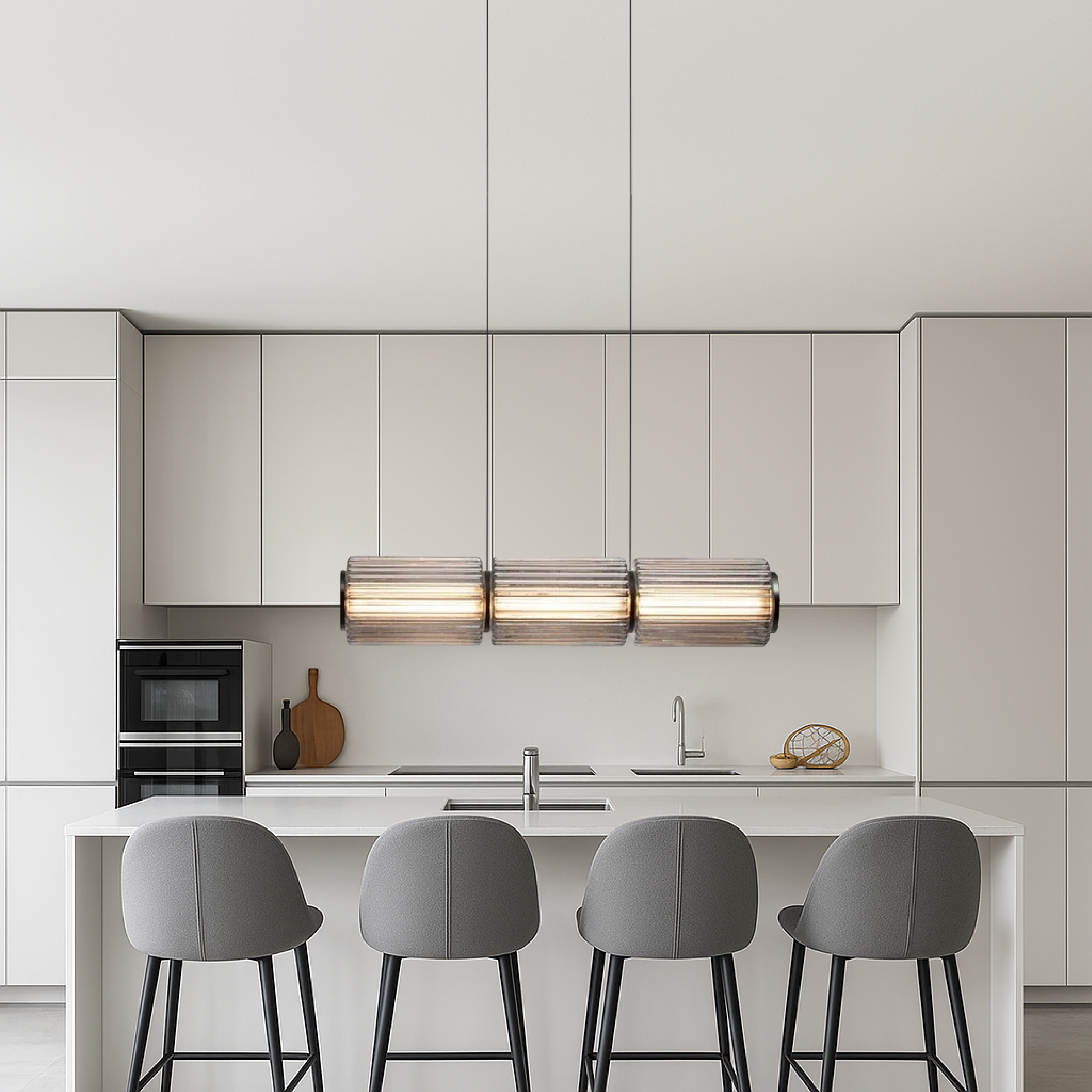 Oriona | Modern Cylinder Glass Pendant Lamp 0