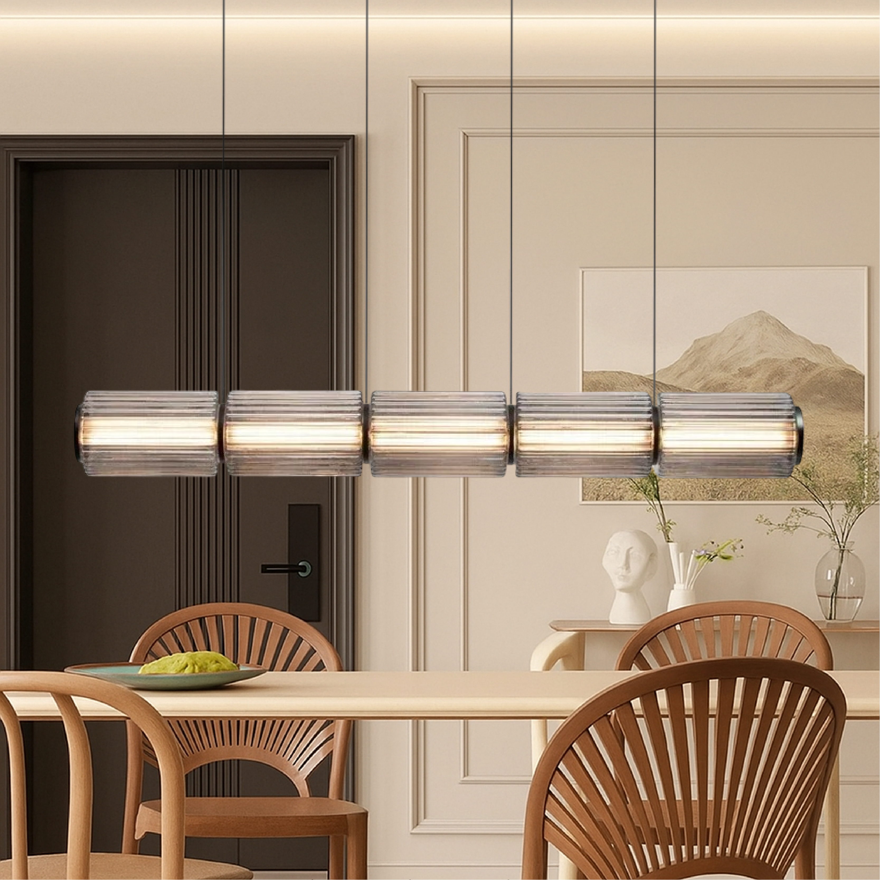 Oriona | Modern Cylinder Glass Pendant Lamp 1
