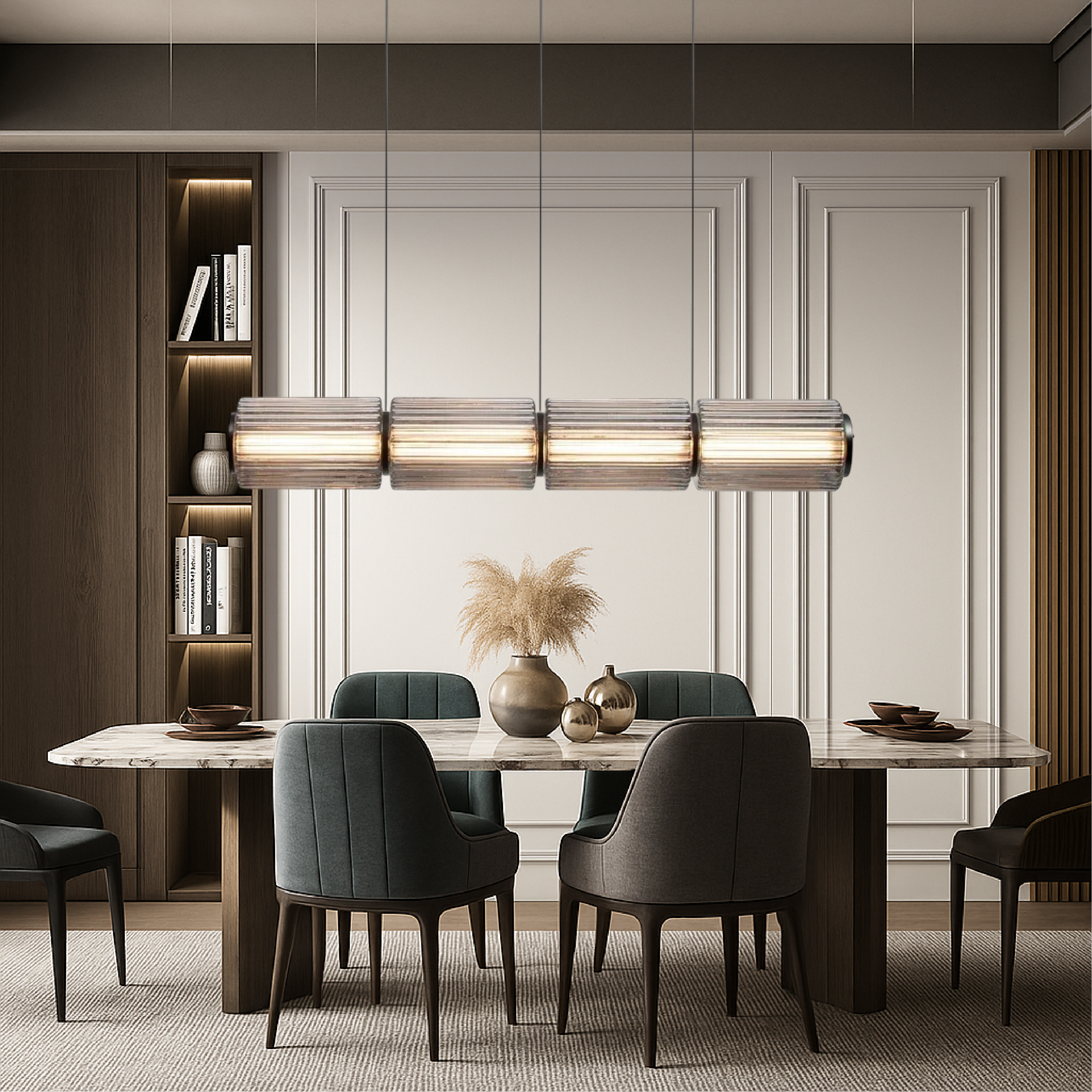 Oriona | Modern Cylinder Glass Pendant Lamp 2