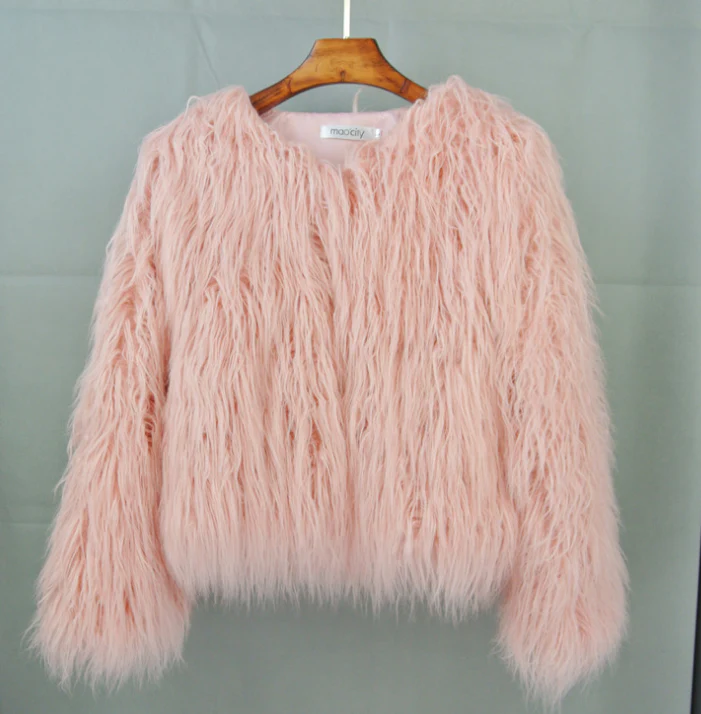 Oversized Cropped Faux Fur Jacket for Women – Shaggy Texture for Fall and Winter Fashion 2