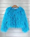 Oversized Cropped Faux Fur Jacket for Women – Shaggy Texture for Fall and Winter Fashion 4