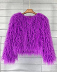 Oversized Cropped Faux Fur Jacket for Women – Shaggy Texture for Fall and Winter Fashion 5