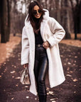 Oversized Hooded Wool Coat for Women – Full Length Button Closure Winter Trench Coat 2