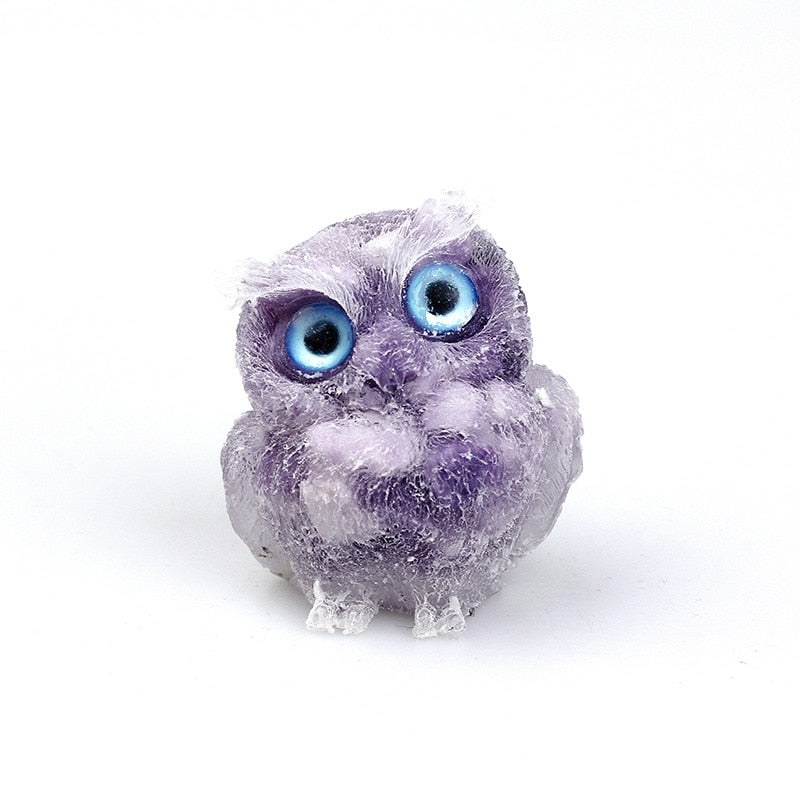 OwlStone | Charming Handcrafted Natural Crystal Owl Figurine for Décor 18