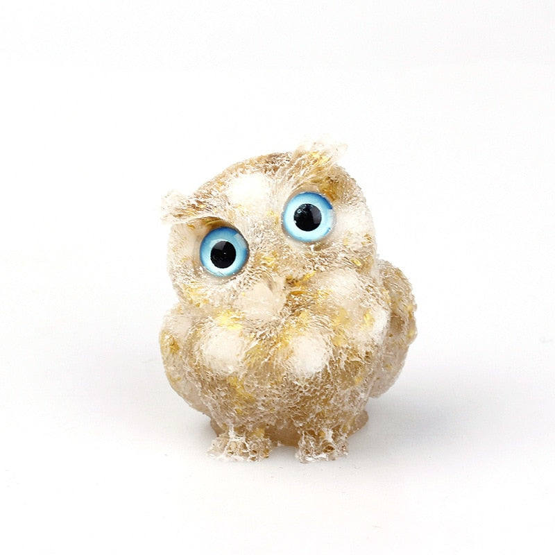 OwlStone | Charming Handcrafted Natural Crystal Owl Figurine for Décor 21