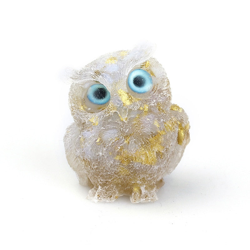 OwlStone | Charming Handcrafted Natural Crystal Owl Figurine for Décor 23