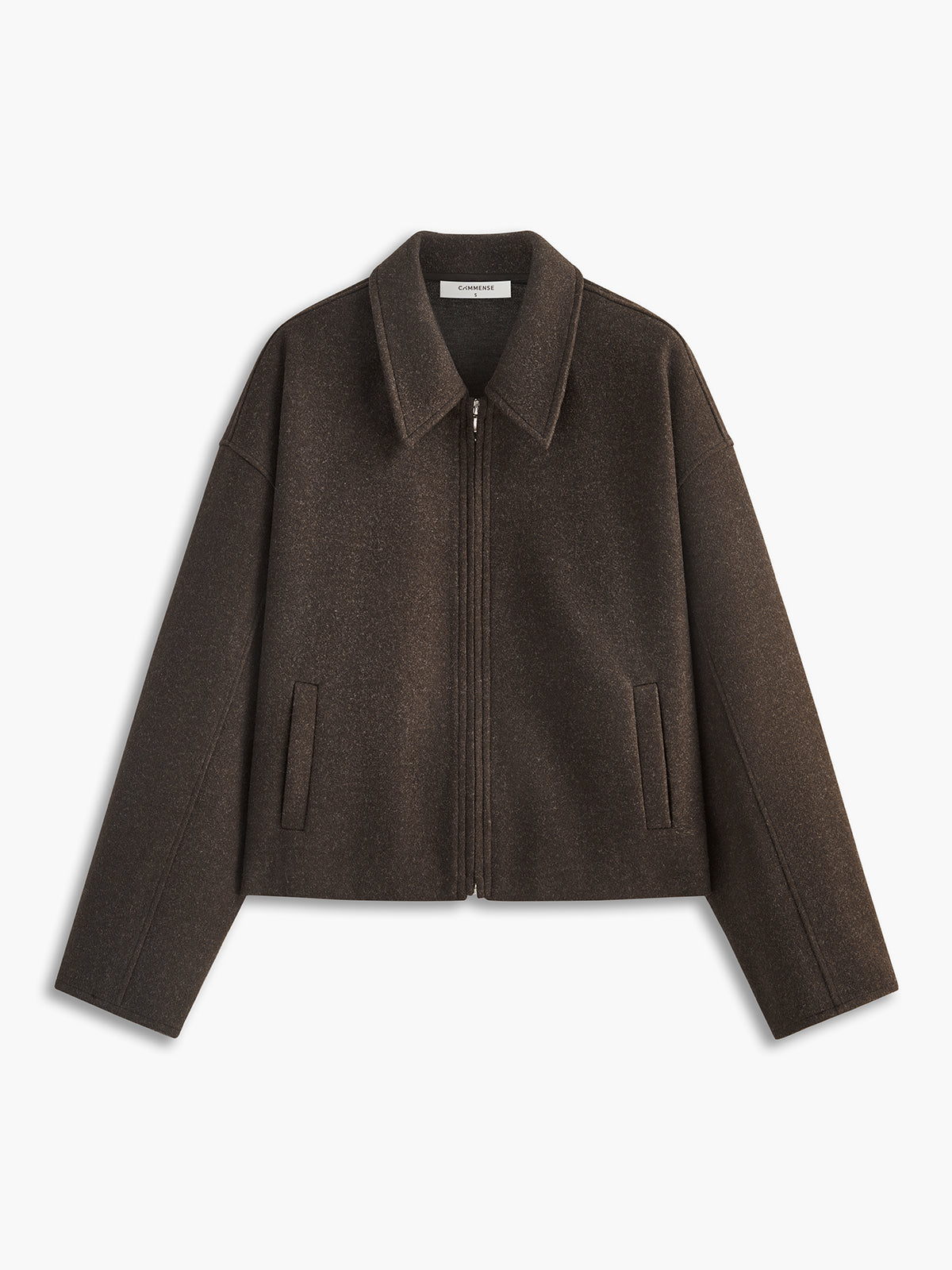 Paris | Plain Zipper Tweed Jacket 0