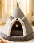 PawHaven | Soft Fleece Cat Tent Bed for Indoor Comfort 2