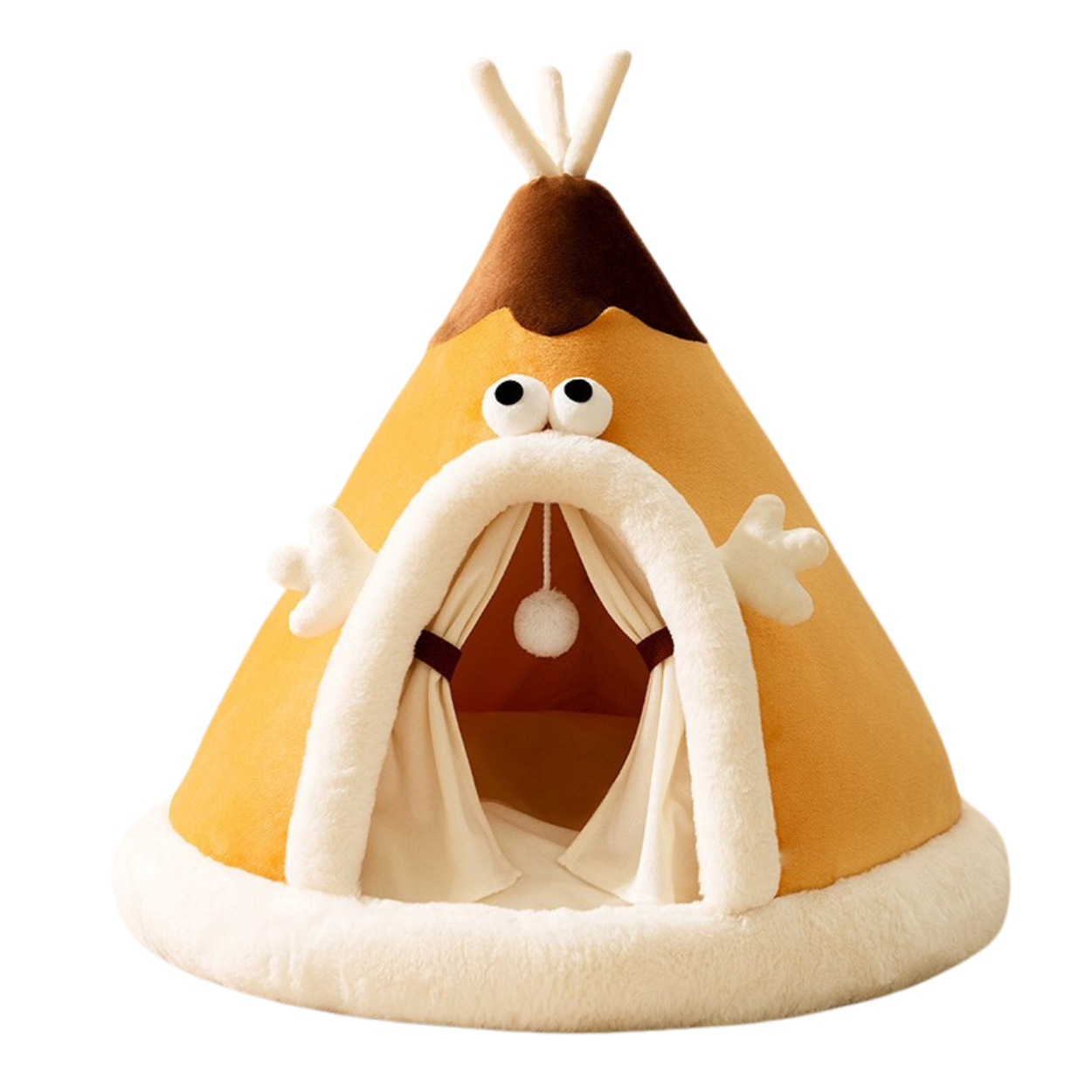 PawHaven | Soft Fleece Cat Tent Bed for Indoor Comfort 3