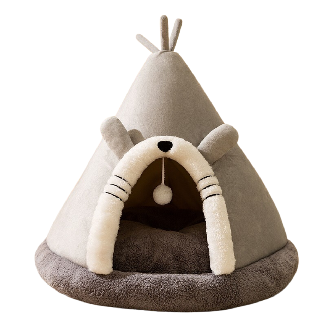 PawHaven | Soft Fleece Cat Tent Bed for Indoor Comfort 4