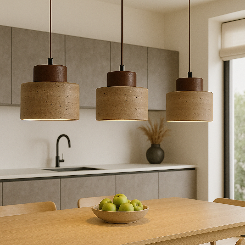 Pendrel | Elegant Travertine Inspired Stone Pendant Lamp 5