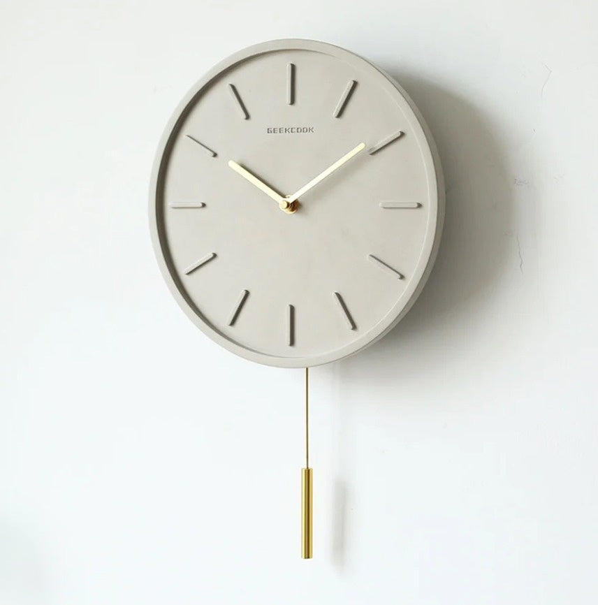 PendulumCraft - Scandinavian Cement Wall Clock 4