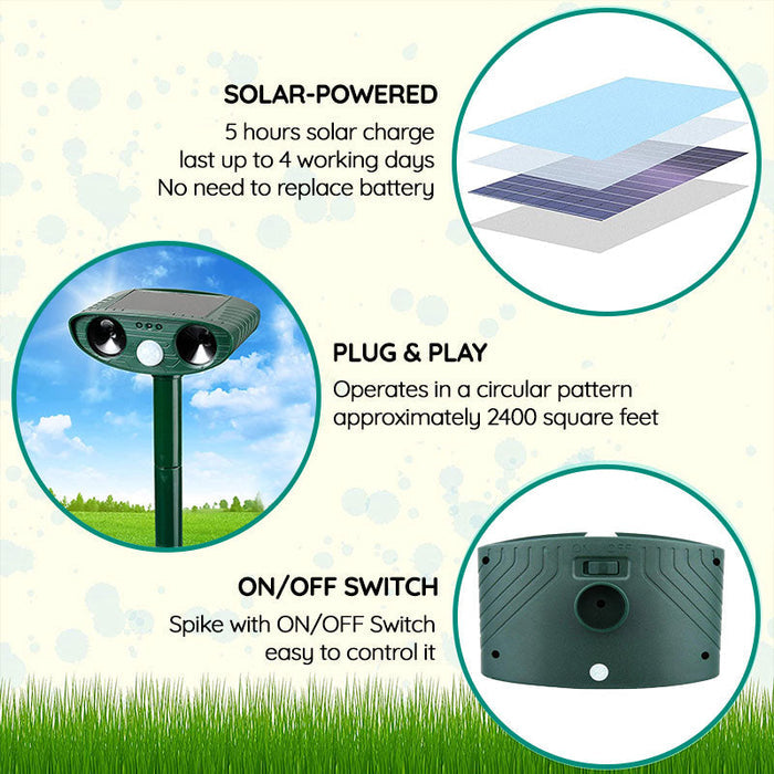 PestGuard Solar | Ultrasonic Outdoor Repeller for Rodents & Pests 4