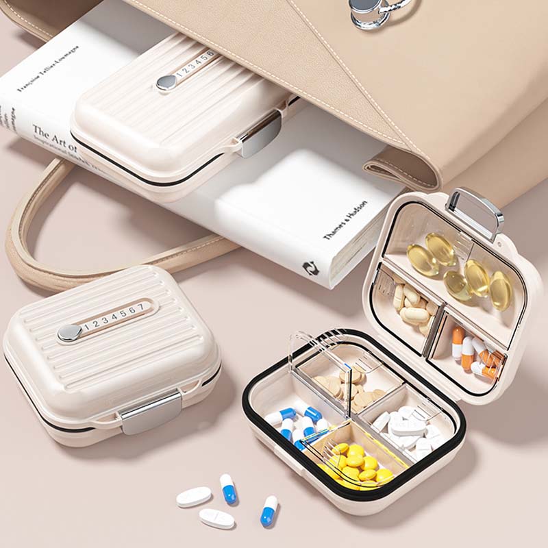 PetraCase | Compact Durable Pill Box Organizer with Seven Compartments 7