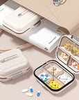 PetraCase | Compact Durable Pill Box Organizer with Seven Compartments 7