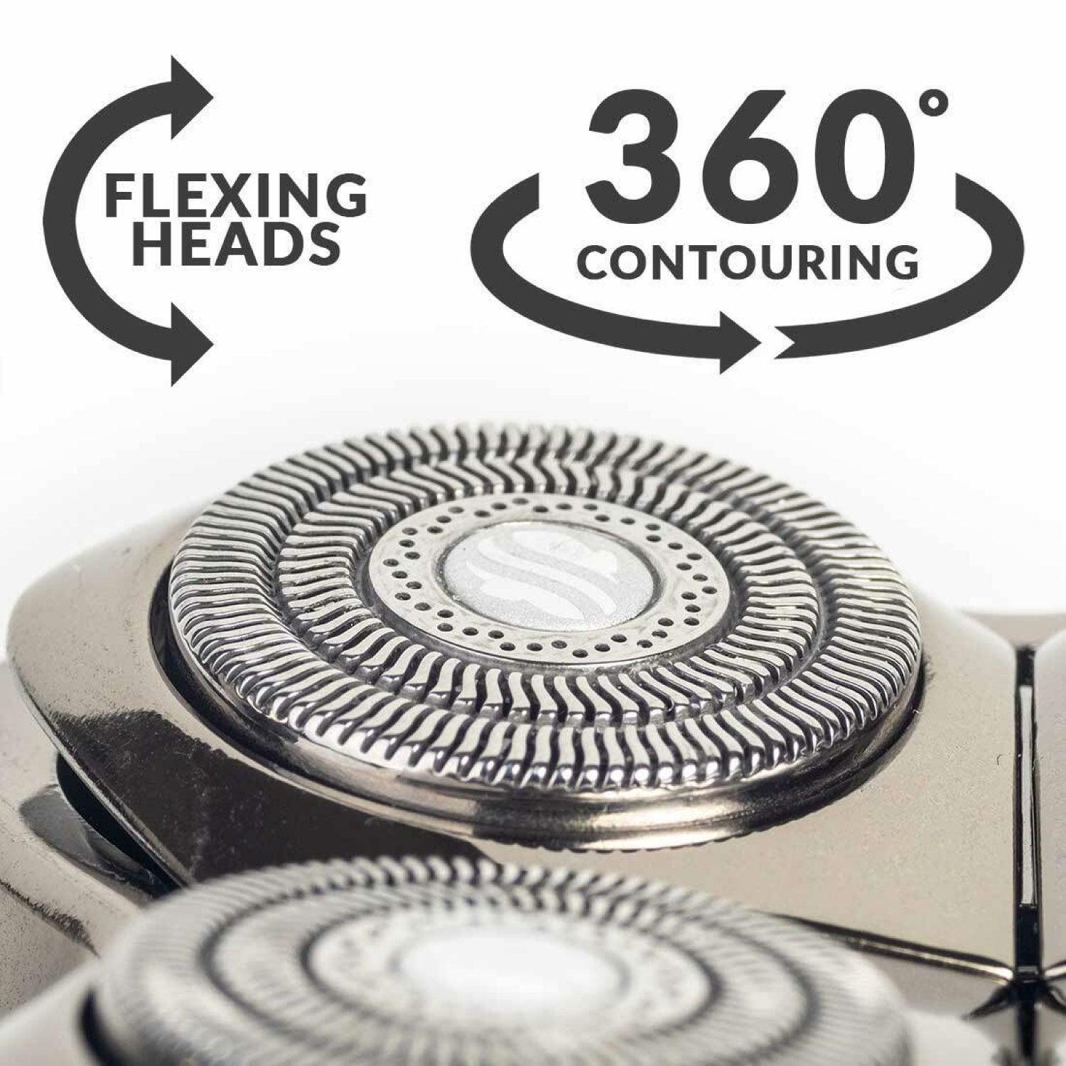 PitbullEdge Razor | Skull Shaver PRO Head & Face Shaver with Ergonomic Palm Grip 2