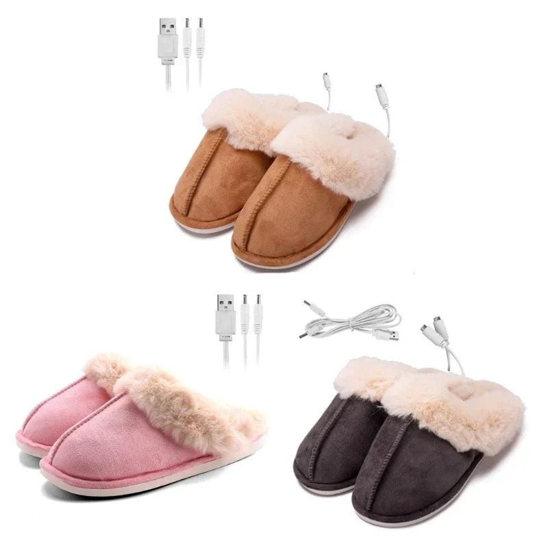 PlushAura | Cozy Heated Warming Slippers for Women’s Indoor Comfort 1