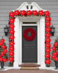 Poinsettia Glow | Christmas Star Flower Garland Lights 4