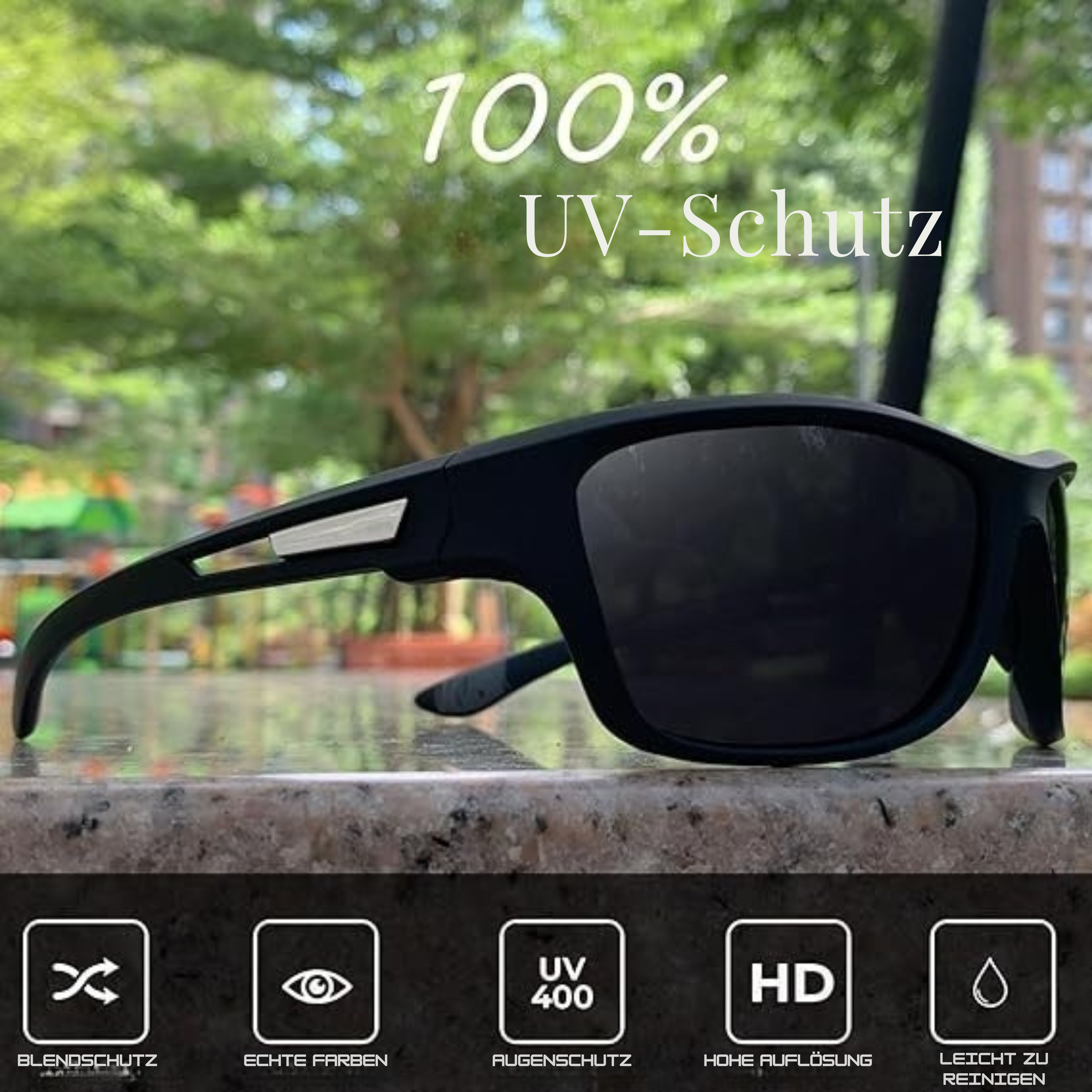 Polarized Sunglasses with 100% UV Protection and Scratch-Resistant Lenses – Lightweight Stylish Design 2