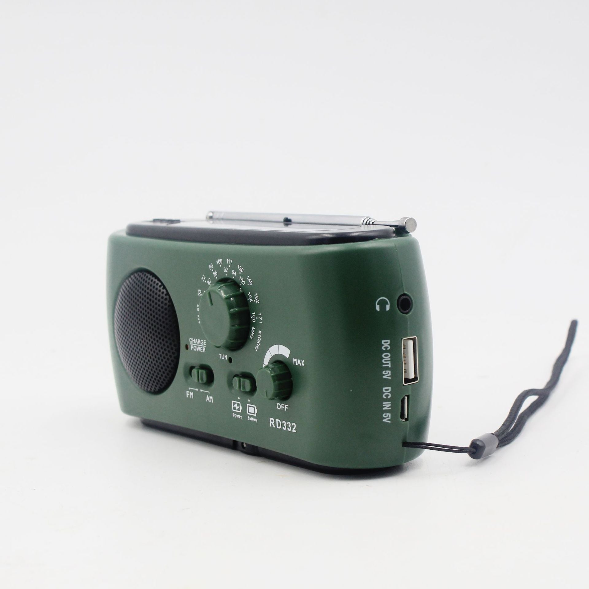 Portable Emergency Radio with AM/FM/NOAA, USB Charger, LED Flashlight, Water Resistant for Camping and Outdoor Use 0