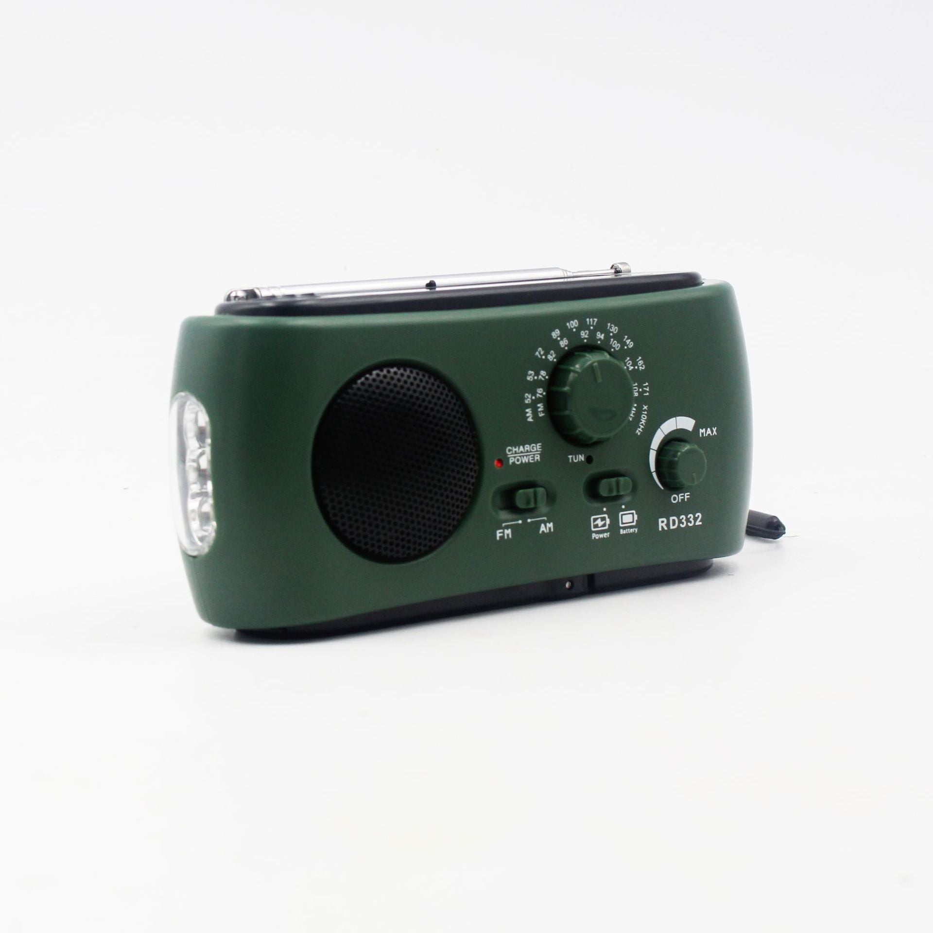 Portable Emergency Radio with AM/FM/NOAA, USB Charger, LED Flashlight, Water Resistant for Camping and Outdoor Use 1