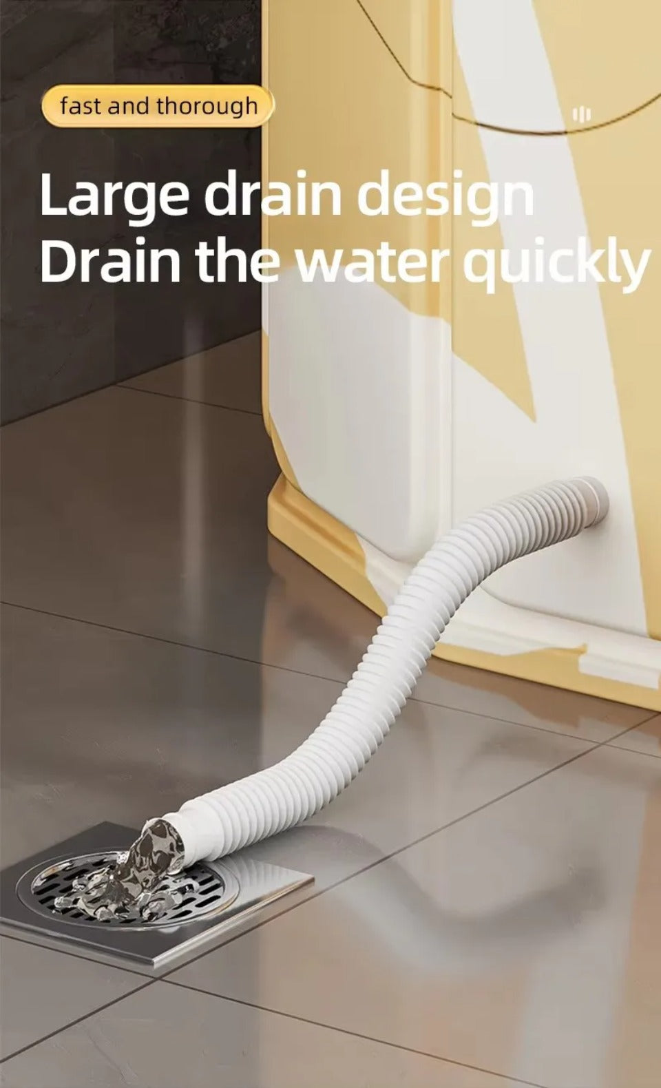 Portable Freestanding Plastic Bath Tub for Adults 4