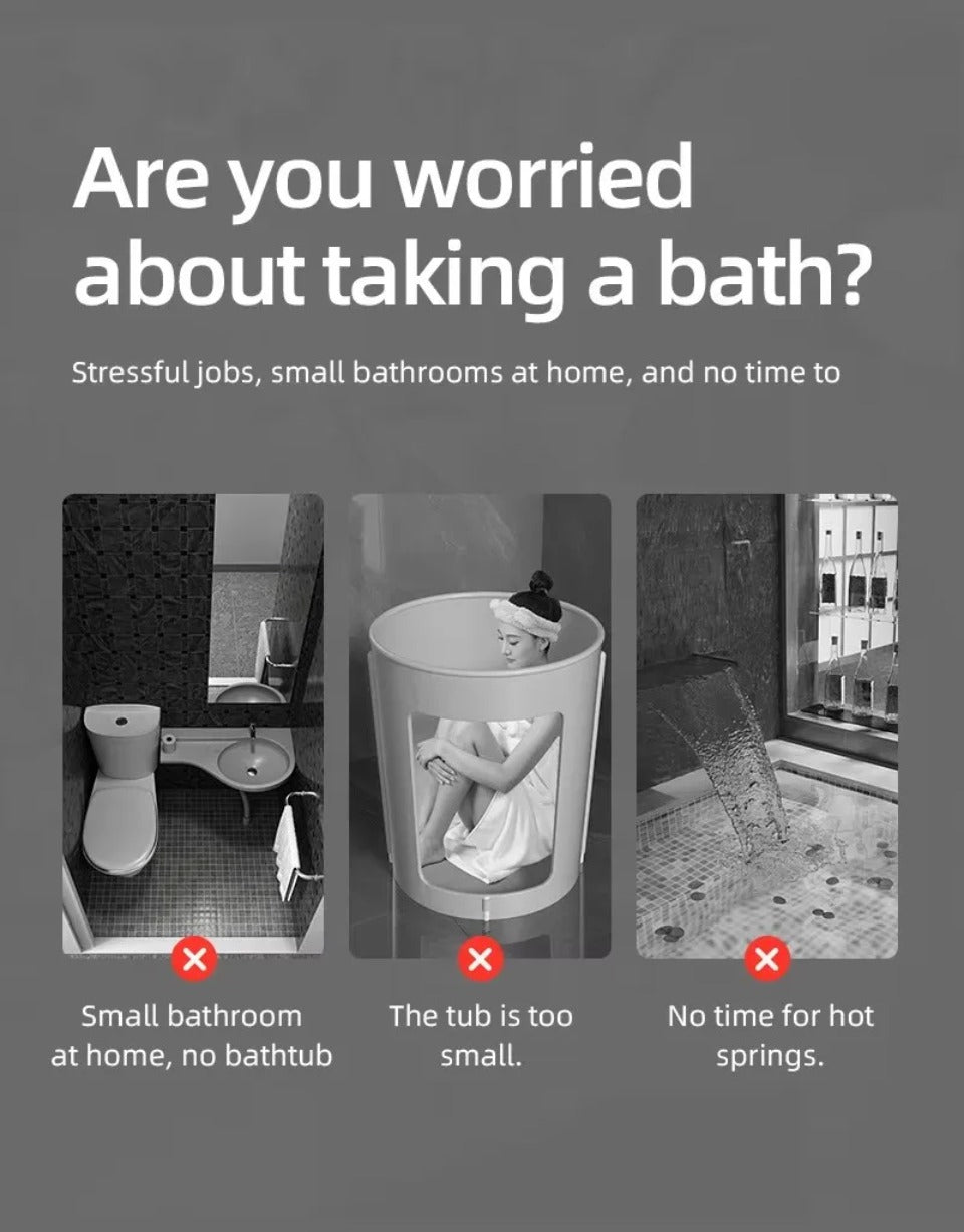 Portable Freestanding Plastic Bath Tub for Adults 7