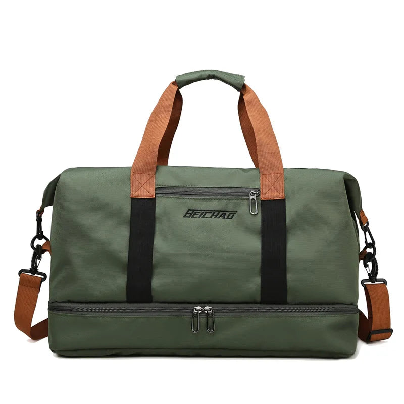 Portable Gym Bag with Shoe Compartment and Wet/Dry Separator for Travel - Durable Fitness Tote 4