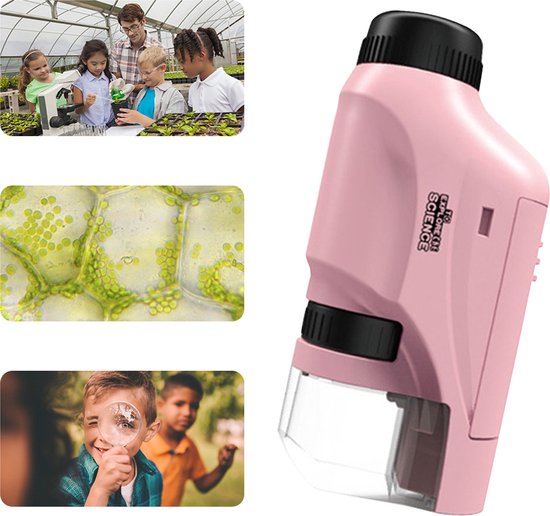 Portable Mini Microscope with 60x-120x Magnification and LED Light – Educational Science Toy for Kids 4