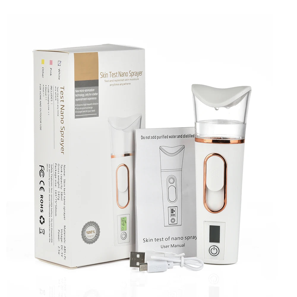 Portable Nano Ionic Facial Steamer Rechargeable Moisture Enhancer for At Home Use 2