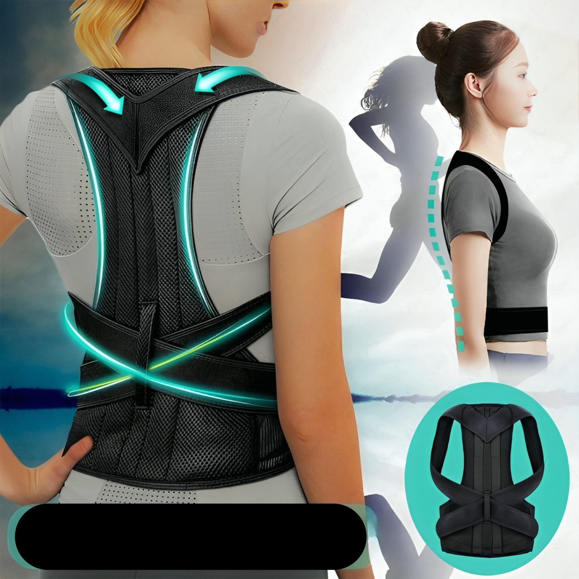PostureAlign | Comfortable Adjustable Back Posture Trainer Device 0