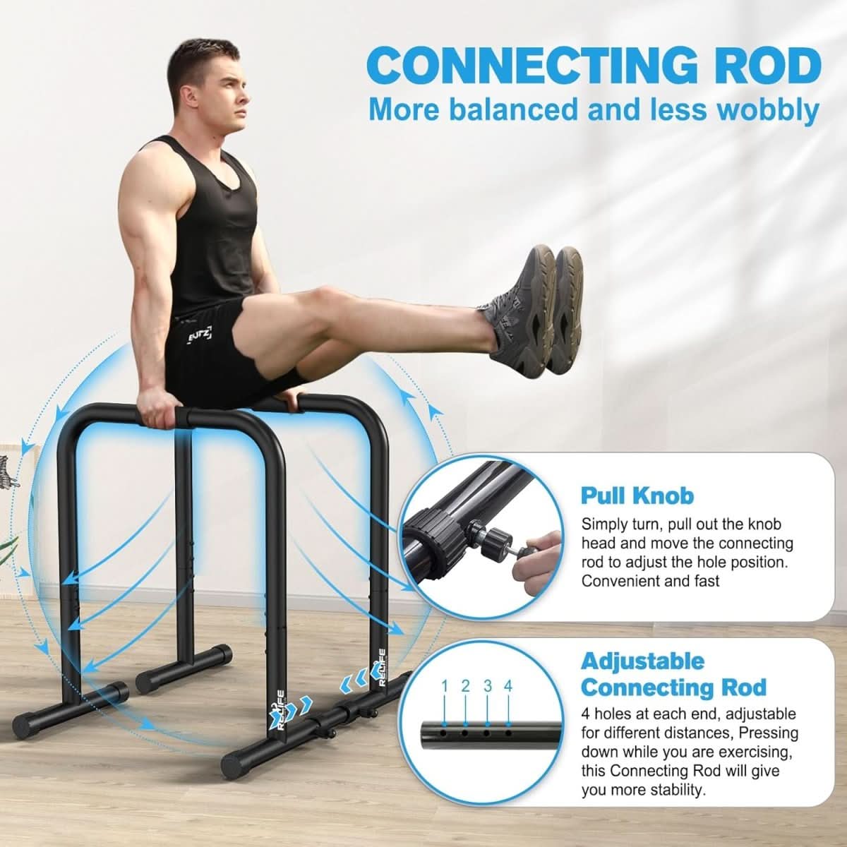 PowerGrip Pro | Adjustable Dip Station for Full-Body and Core Strength Workouts 1
