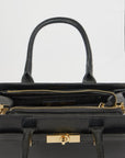 Premium Black Togo Leather Shoulder Bag – Chic and Versatile Women’s Handbag for Work, Travel, and Casual Use 4