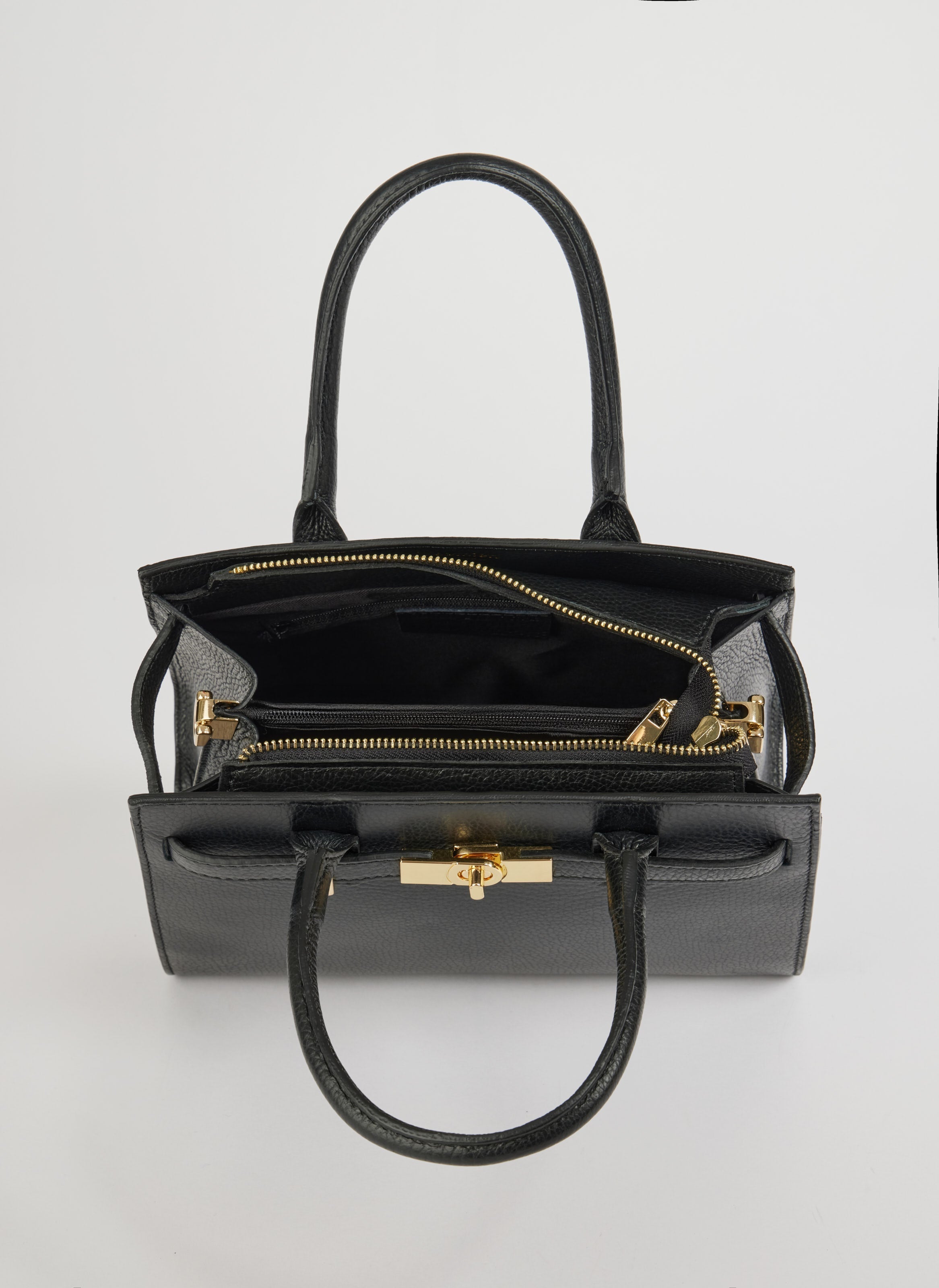 Premium Black Togo Leather Shoulder Bag – Chic and Versatile Women’s Handbag for Work, Travel, and Casual Use 6