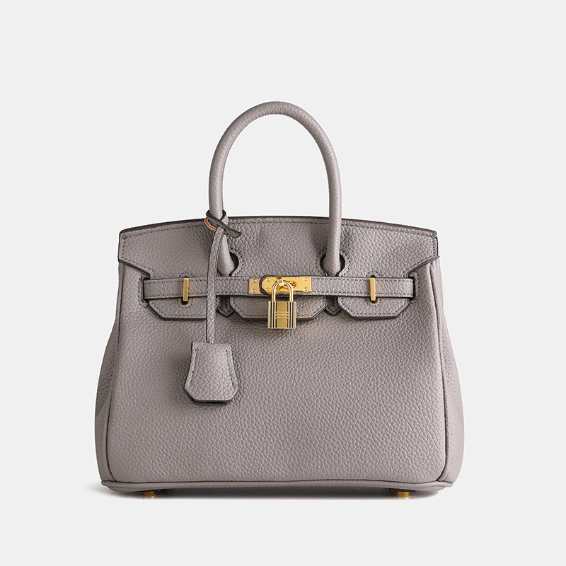 Premium Cowhide Leather Handbag with Zipped Pockets – Stylish and Durable Accessory for Every Occasion 10