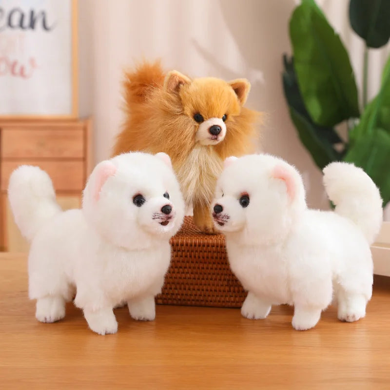 Premium Plush Pomeranian Stuffed Animal – Soft Realistic Dog Plushies for Kids, 12 Inches Tall 0