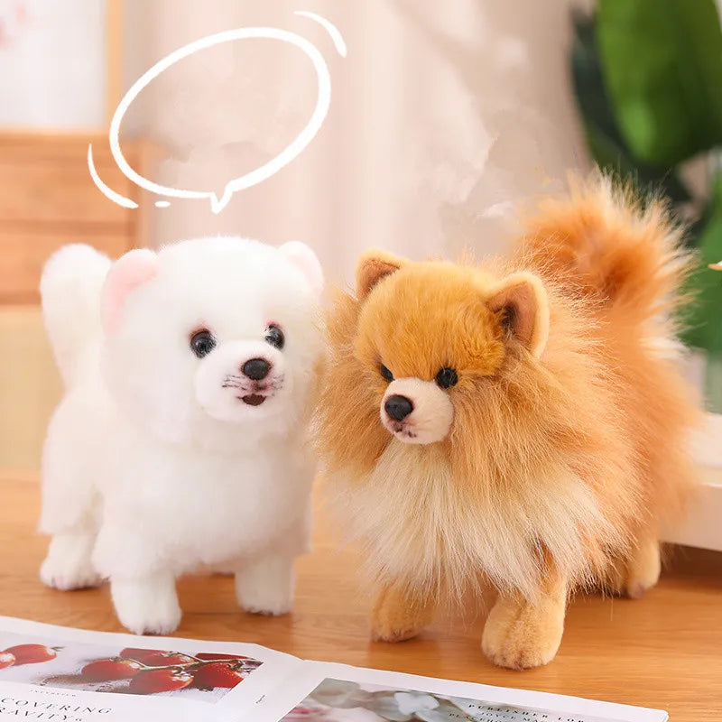 Premium Plush Pomeranian Stuffed Animal – Soft Realistic Dog Plushies for Kids, 12 Inches Tall 1