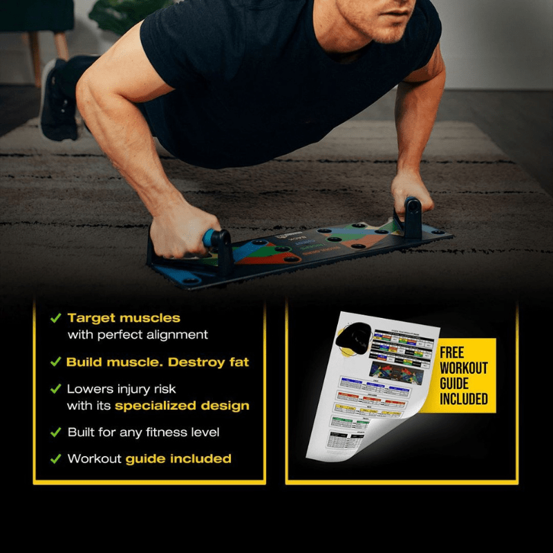 QuadroPress | Push-Up Training Device for Upper Body Strength and Posture Support 1