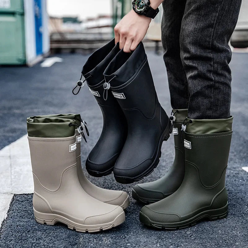 RainAura | Stylish Lightweight Waterproof Rubber Mid-Calf Rain Boots 2